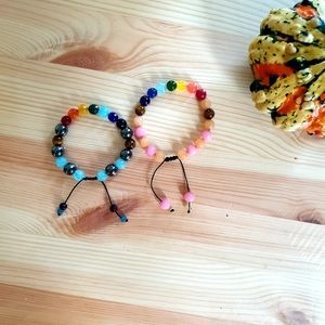 Custom adjustable gemstone bracelet from Rishikesh